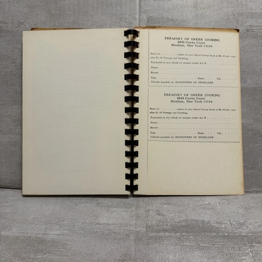 Treasury of Greek Cooking 1969 Cookbook Recipes Daughters‎ Penelope Syracuse NY